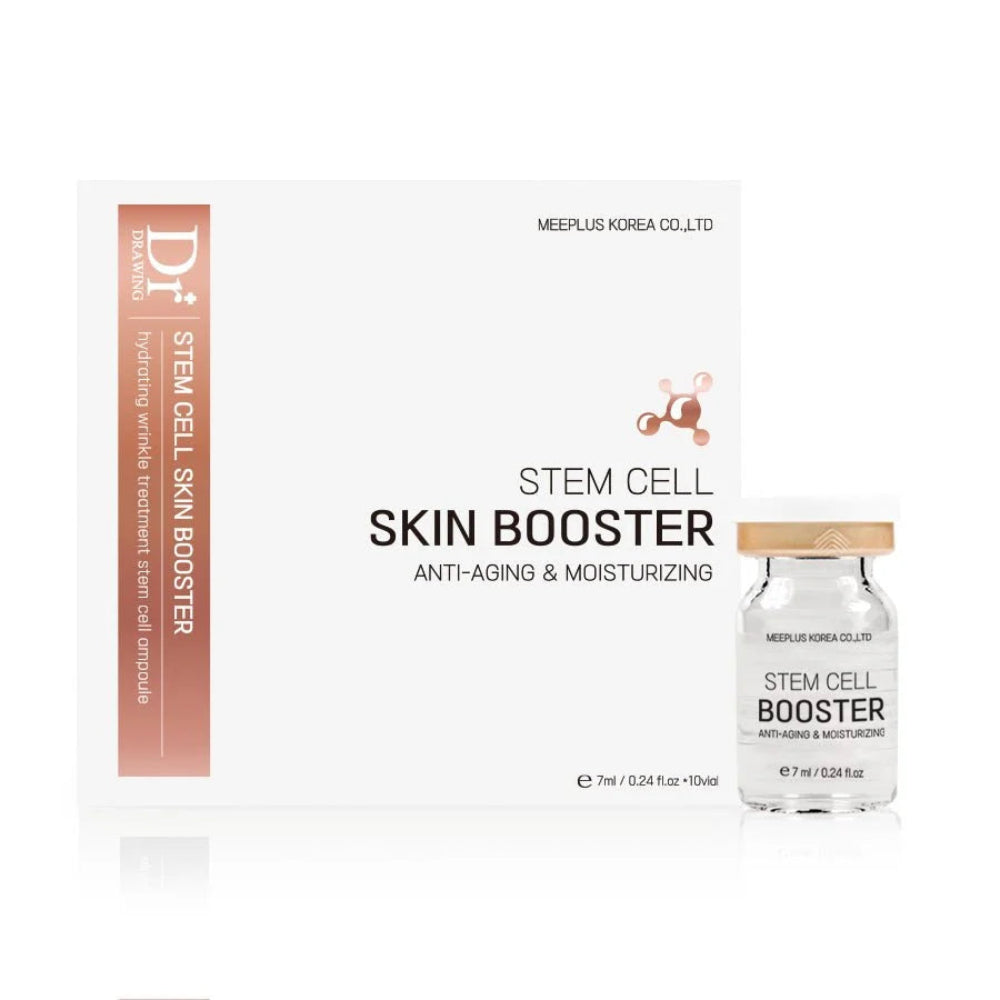 Stem Cell Skin Booster packaging with a bottle on a white background