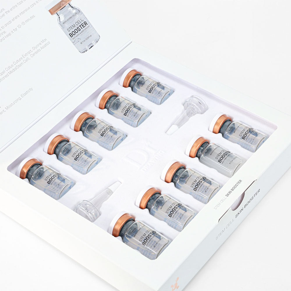 
                  
                    Set of vials labeled 'Booster' on a white background
                  
                