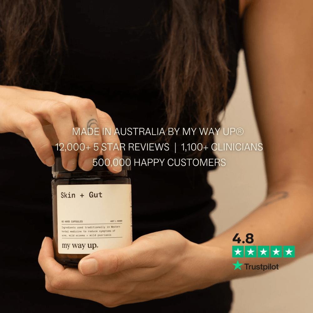 
                  
                    Skin + Gut™60 Capsules | My Way Up® - SkinBay
                  
                